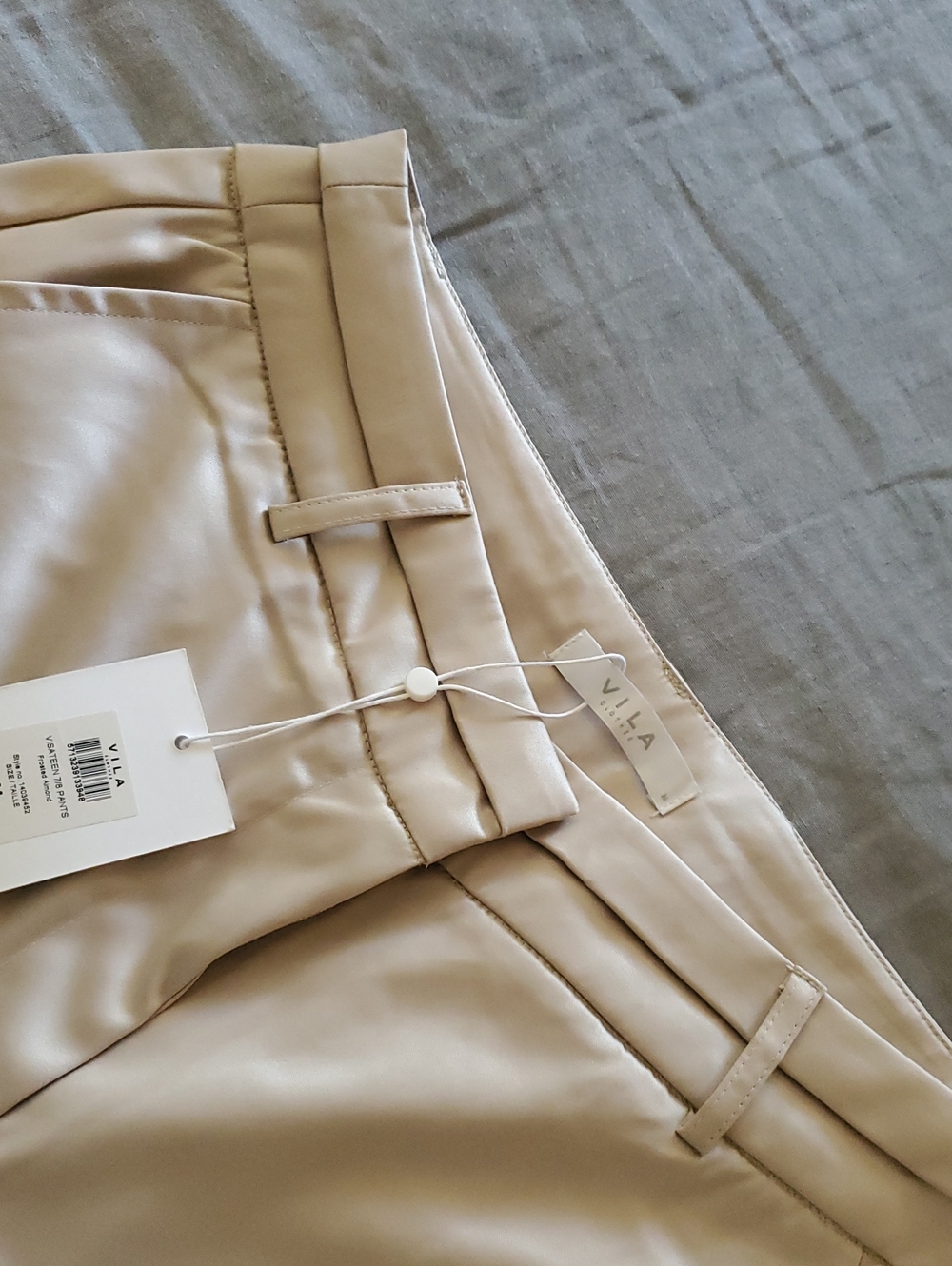 NWT VILA Womens Tailored Dress Pants in Light Beige "Frosted Almond" Size 7/8 - Picture 5 of 9